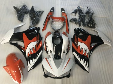 Acquista Carene Moto Yamaha R3 2015-2018 - Bianco Arancia Nero Lucido Squalo