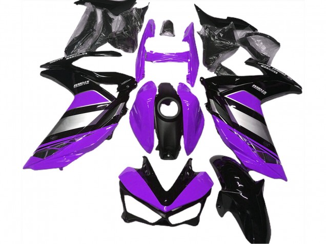 Acquista Carene Moto Yamaha R3 2015-2018 - Viola Argento Nero Lucido