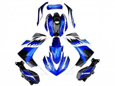 Acquista Carene Moto Yamaha R3 2015-2018 - Blu Bianco Nero Squalo