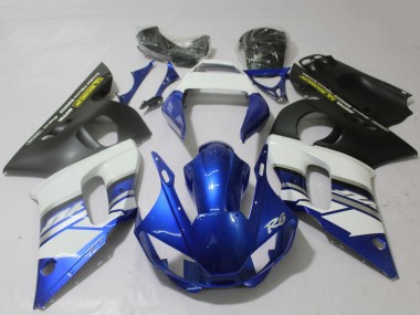 Acquista Carene Moto Yamaha R6 1998-2002 - Bianco Blu Nero Opaco Giallo