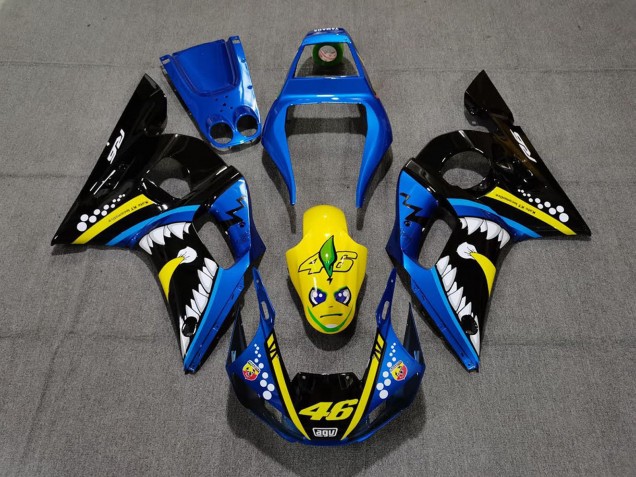 Acquista Carene Moto Yamaha R6 1998-2002 - Blu Giallo Nero Squalo 46