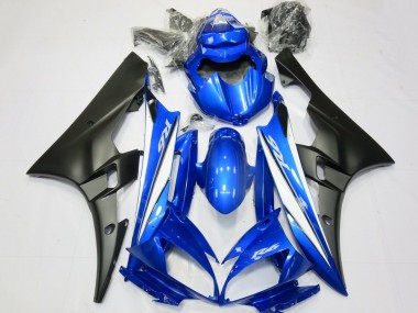 Acquista Carene Moto Yamaha R6 2006-2007 - Blu Bianco Nero Opaco