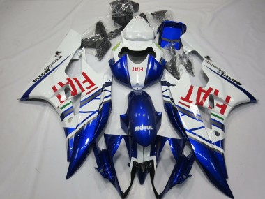 Acquista Carene Moto Yamaha R6 2006-2007 - Bianco Blu Rosso Fiat Motul Michelin