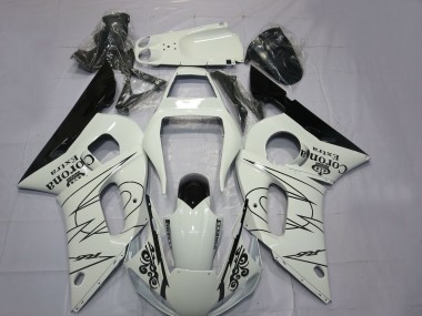 Acquista Carene Moto Yamaha R6 1998-2002 - Bianco Nero Corona Motul