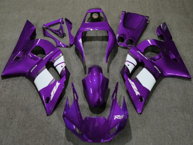 Acquista Carene Moto Yamaha R6 1998-2002 - Viola Scuro Bianco