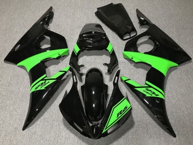 Acquista Carene Moto Yamaha R6 2003-2004 - Nero Lucido Verde