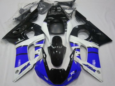 Acquista Carene Moto Yamaha R6 1998-2002 - Bianco Blu Nero Lucido
