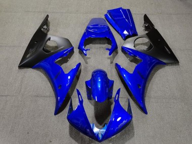 Acquista Carene Moto Yamaha R6 2005 - Blu Nero Opaco