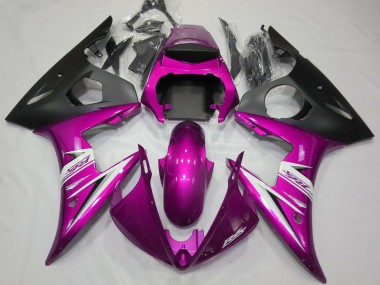 Acquista Carene Moto Yamaha R6 2003-2004 - Rosa Bianco Nero Opaco