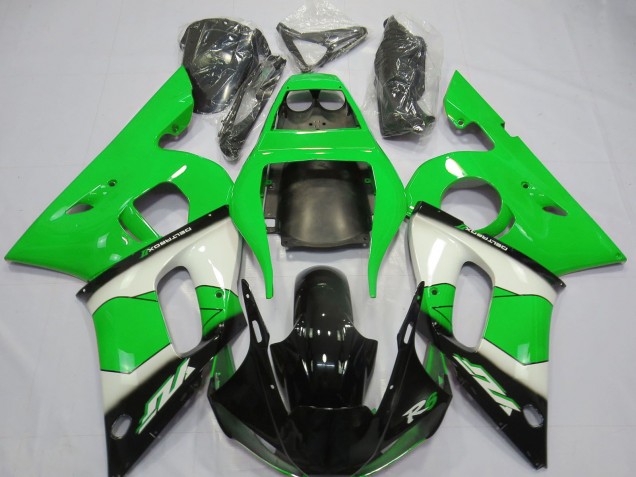 Acquista Carena Moto Yamaha R6 1998-2002 - Verde Bianco Nero Lucido