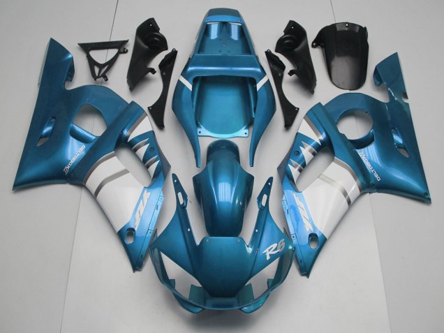 Acquista Carene Moto Yamaha R6 1998-2002 - Blu Bianco Argento
