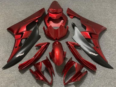 Acquista Carene Moto Yamaha R6 2006-2007 - Rosso Nero Opaco