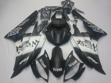 Acquista Carene Moto Yamaha R6 2006-2007 - Nero Opaco Bianco West Michelin