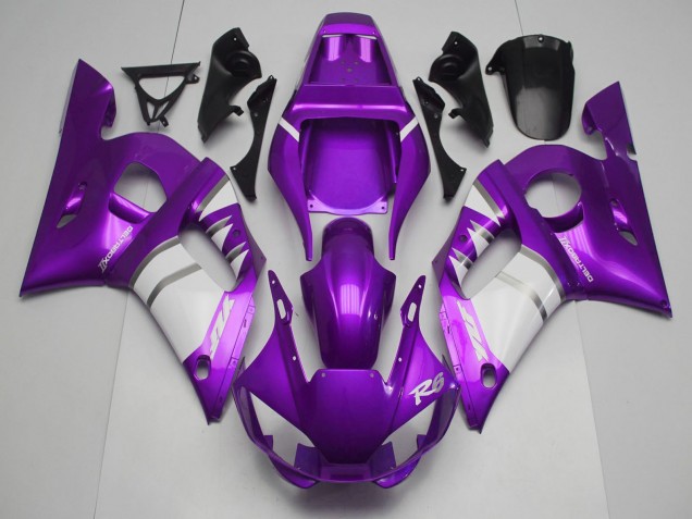 Acquista Carene Moto Yamaha R6 1998-2002 - Viola Bianco