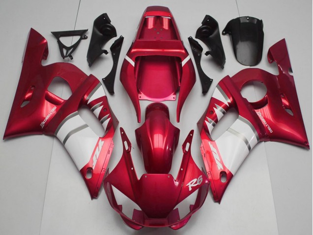 Acquista Carene Moto Yamaha R6 1998-2002 - Rosso Bianco