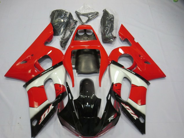 Acquista Carene Moto Yamaha R6 1998-2002 - Rosso Bianco Nero Lucido