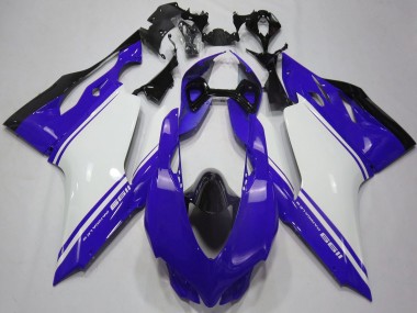 Acquista Carene Moto Ducati 1199 2011-2014 - Lucido Blu Bianco Nero