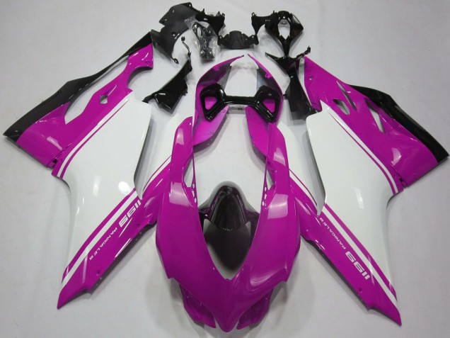 Acquista Carene Moto Ducati 1199 2011-2014 - Rosa Bianco Nero