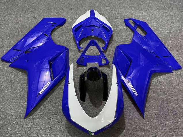 Acquista Carene Moto Ducati 1198 2007-2014 - Lucido Blu Bianco