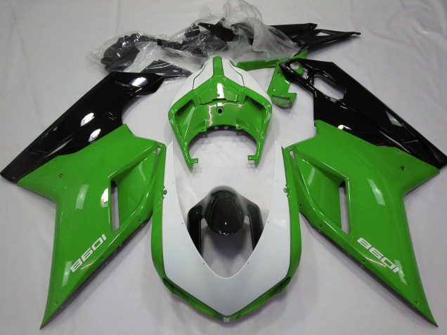 Acquista Carene Moto Ducati 1098 2007-2014 - Verde Nero Bianco