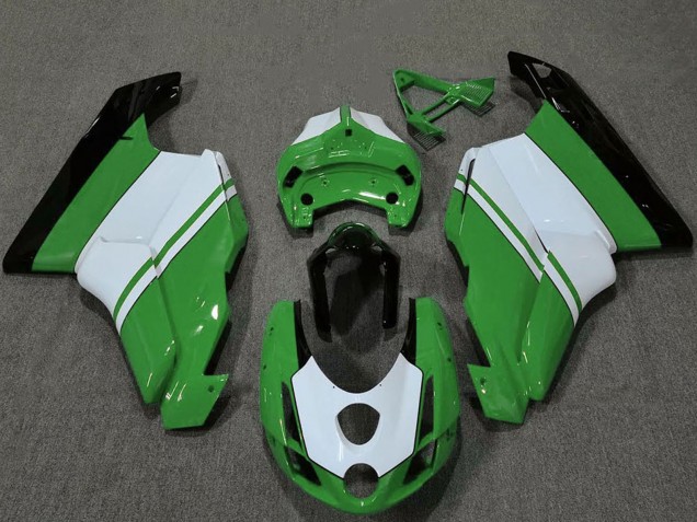 Acquista Carene Moto Ducati 749 999 2003-2004 - Bianco Verde Nero Lucido