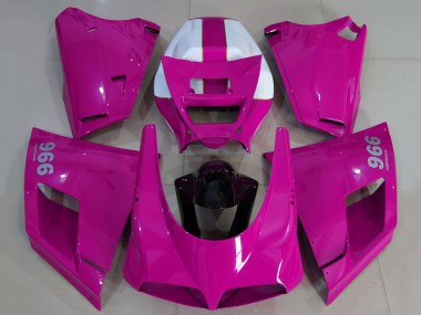 Acquista Carene Moto Ducati 996 1993-2005 - Lucido Rosa Bianco Nero
