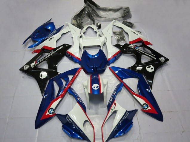 Acquista Kit Carene Moto ABS BMW S1000RR 2009-2014 - Bianco Rosso Blu Nero Lucido