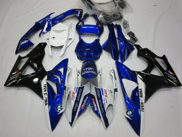 Acquista Carene Moto BMW S1000RR 2009-2014 - Bianco Blu Nero Lucido Virgin Atlantic