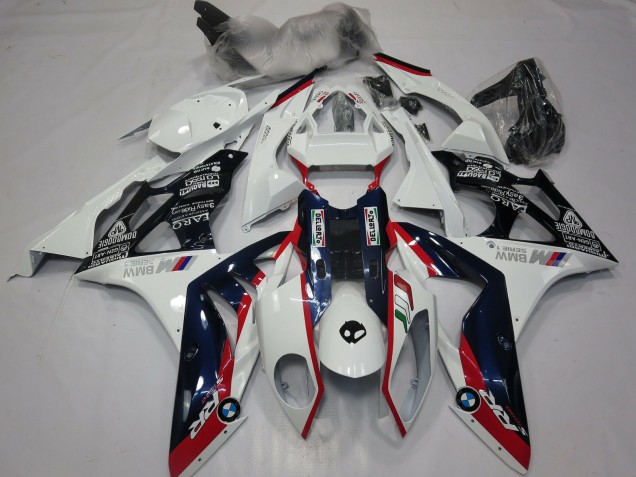 Acquista Carene Moto BMW S1000RR 2015-2016 - Bianco Rosso Blu Nero Lucido