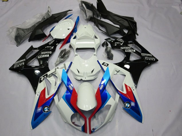 Acquista Kit Carena Moto Completo BMW S1000RR 2009-2014 - Bianco Rosso Blu Nero Lucido