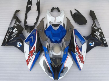 Acquista Carene Moto BMW S1000RR 2015-2016 - Bianco Blu Nero Opaco OEM Stile