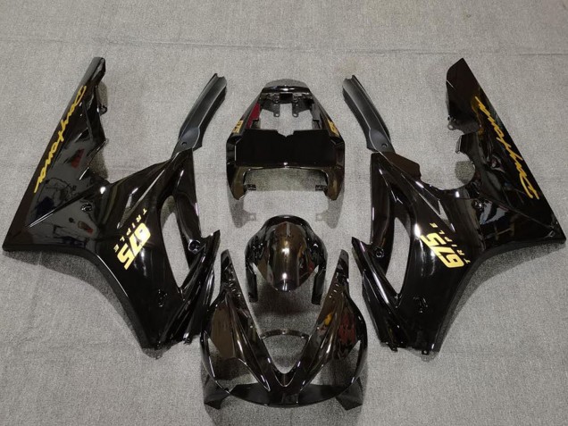 Acquista Carene Moto Triumph Daytona 675 2006-2008 - Nero Lucido Oro Decals