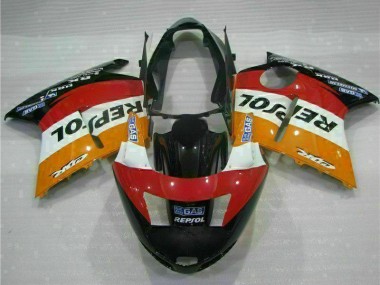 Acquista Carena Moto Honda CBR1100XX Blackbird 1996-2007 - Arancia Bianco Rosso Nero Lucido Repsol