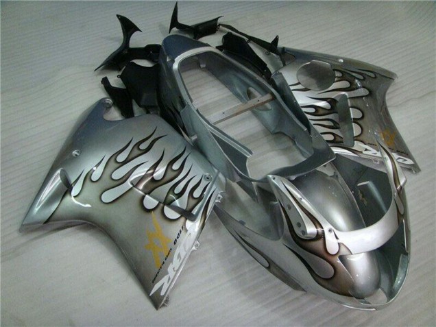 Acquista Carena Moto Honda CBR1100XX Blackbird 1996-2007 - Argento Nero Fiamma