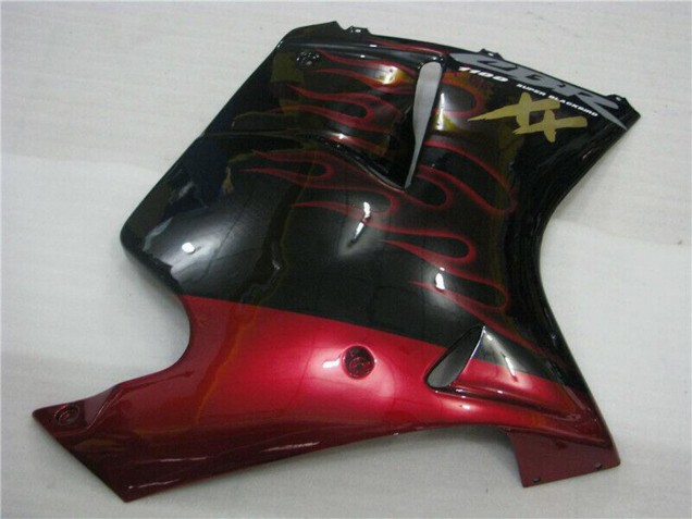 Acquista Carena Moto ABS Honda CBR1100XX Blackbird 1996-2007 - Nero Lucido Rosso Fiamma