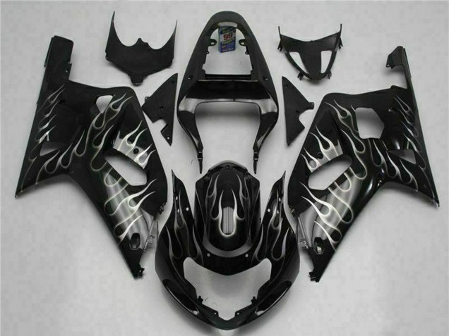 Acquista Carena Moto Suzuki GSXR 600/750 2001-2003 - Nero Lucido Argento Fiamma