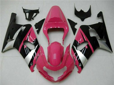 Acquista Carena Moto Suzuki GSXR 600/750 2001-2003 - Rosa Argento Nero Lucido