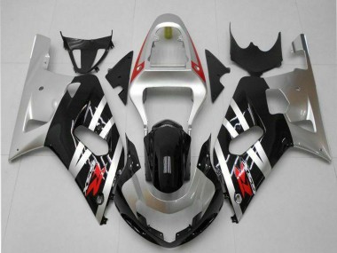 Acquista Carena Moto Suzuki GSXR 600/750 2001-2003 - Argento Nero Lucido Rosso