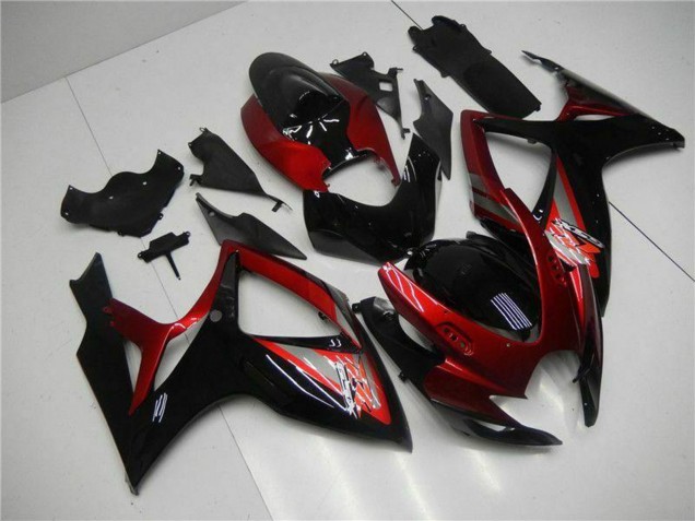 Acquista Carena Moto Suzuki GSXR 600/750 2006-2007 - Rosso Nero Lucido