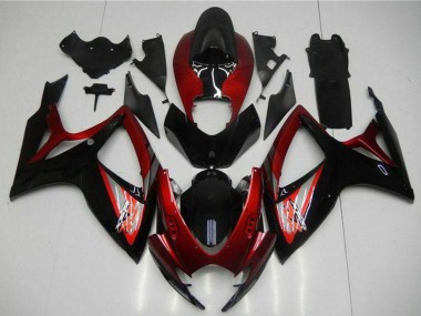 Acquista Carena Moto Suzuki GSXR 600/750 2006-2007 - Rosso Nero Lucido