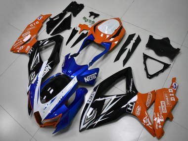 Acquista Carena Moto Suzuki GSXR 600/750 2008-2010 - Arancia Blu Bianco Nero Lucido