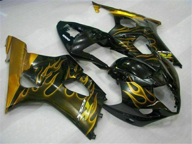 Acquista Carena Moto Suzuki GSXR 1000 2003-2004 - Nero Lucido Oro Fiamma
