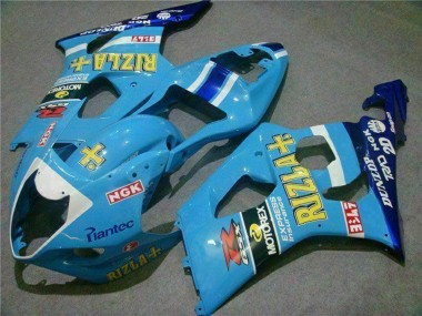 Acquista Carena Moto Suzuki GSXR 1000 2003-2004 - Blu Bianco Giallo Rizla