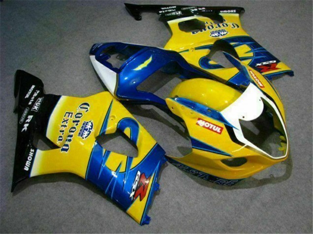 Acquista Carena Moto Suzuki GSXR 1000 2003-2004 - Giallo Blu Bianco Rosso Corona Motul