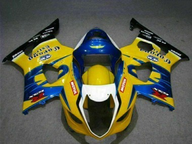 Acquista Carena Moto Suzuki GSXR 1000 2003-2004 - Giallo Blu Bianco Rosso Corona Motul