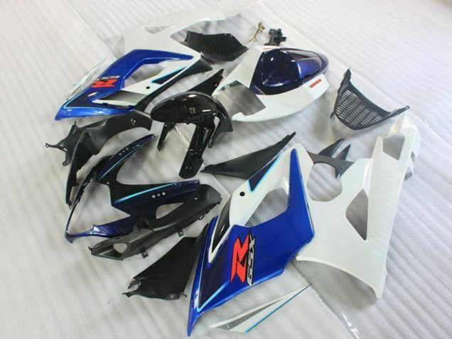 Acquista Kit Carena Moto Suzuki GSXR 1000 2005-2006 - Bianco Blu Nero Lucido