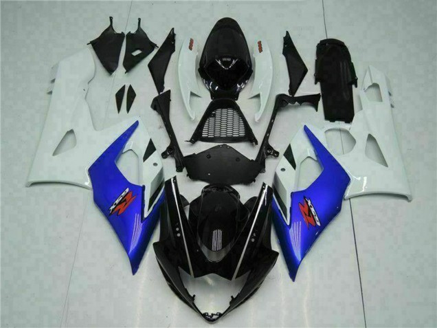 Acquista Carena Moto Suzuki GSXR 1000 2005-2006 - Bianco Blu Nero Lucido