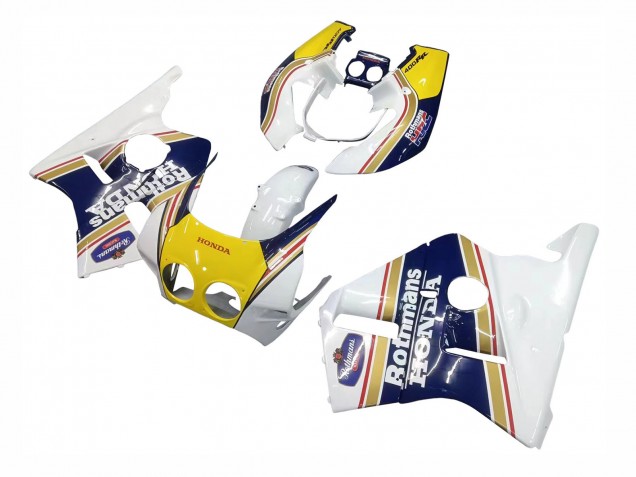 Acquista Carena Moto Honda CBR400RR NC23 1987-1989 - Bianco Giallo Blu Rothmans