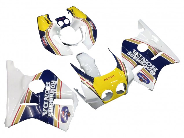 Acquista Carena Moto Honda CBR400RR NC23 1987-1989 - Bianco Giallo Blu Rothmans