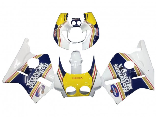 Acquista Carena Moto Honda CBR400RR NC23 1987-1989 - Bianco Giallo Blu Rothmans